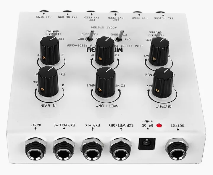 ADDAC Mixology Pedal, grafica del pannello superiore