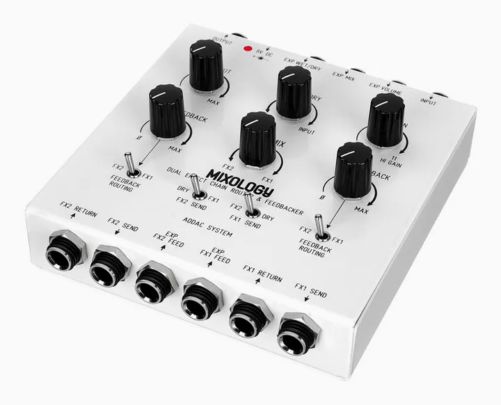 ADDAC Mixology Pedal inquadrato di fronte su sfondo neutro