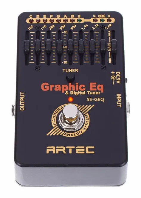 Artec Graphic EQ & Tuner, manopole viste dall'alto
