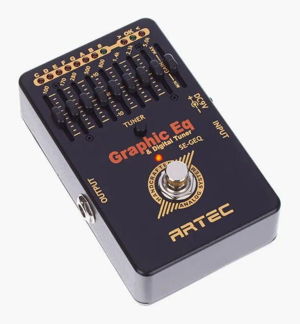 Artec Graphic EQ & Tuner, grafica del pannello superiore