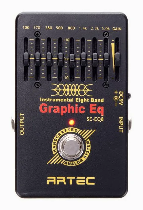 Artec SE-EQ8 Graphic EQ, ingressi e uscite laterali