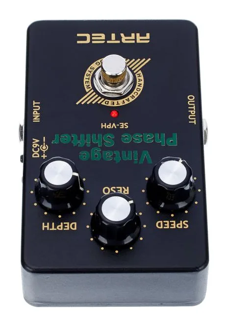 Artec Vintage Phase Shifter, led e interruttore a pedale