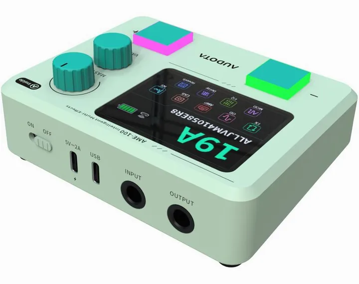 Audota AME-100 Multi-Effects, grafica del pannello superiore