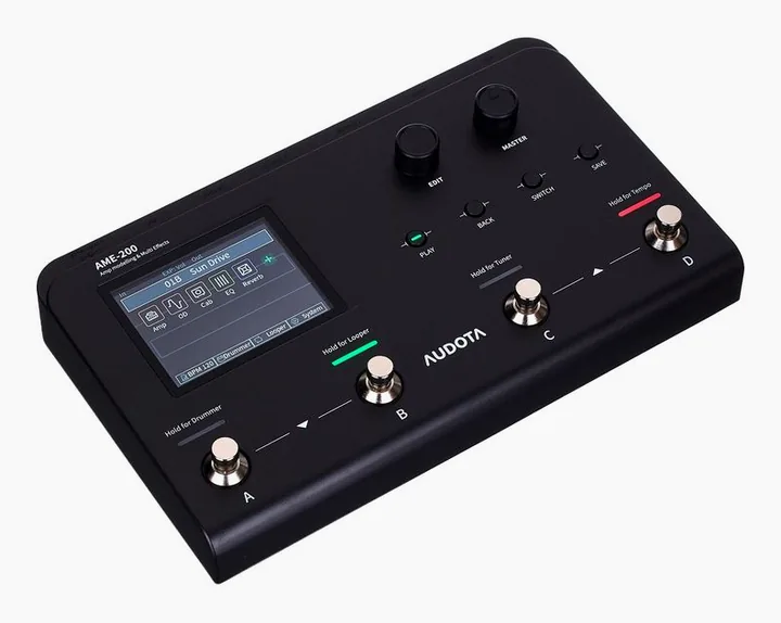 Audota AME-200 Amp Modeler, grafica del pannello superiore