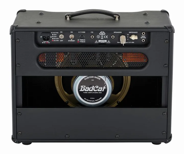 Bad Cat Cub V EL84 1x12 Combo, logo e finiture del pannello frontale