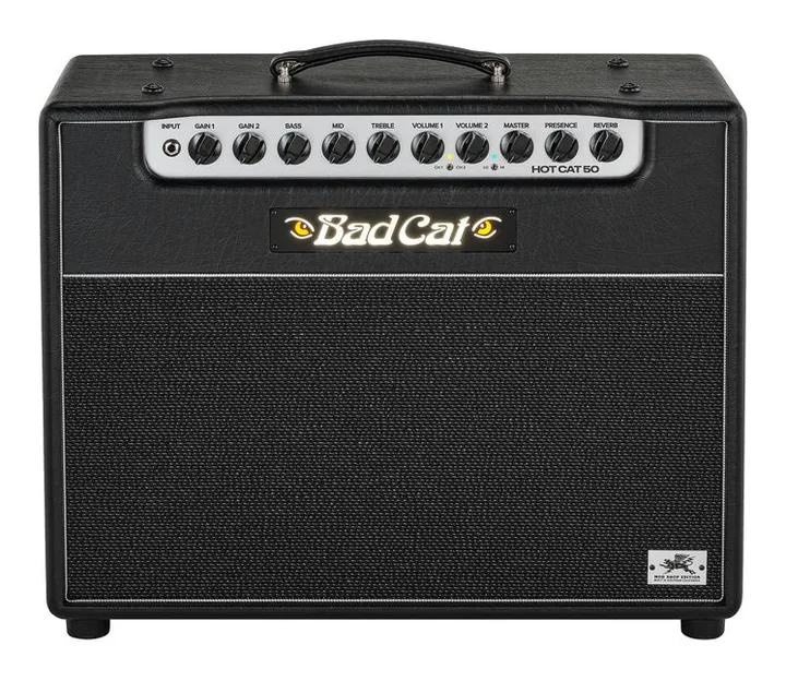 Bad Cat Mod Shop Hot Cat 50 Combo, manopole e selettore dei canali
