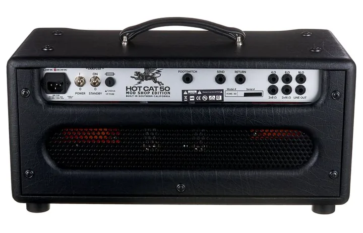 Bad Cat Mod Shop Hot Cat 50 Head, retro con le prese di collegamento