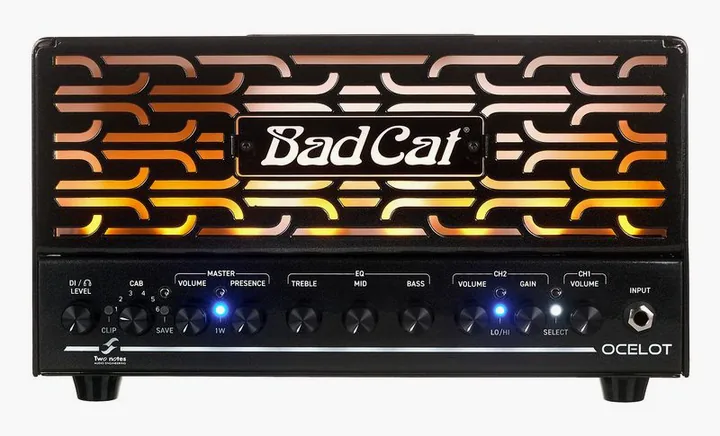 Bad Cat Ocelot Lunchbox Head, logo e finiture del pannello frontale
