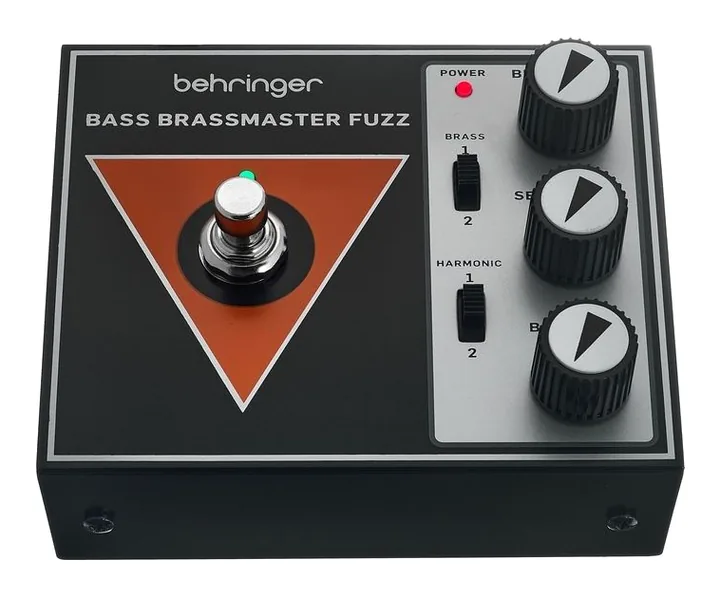 Behringer Bass Brassmaster Fuzz, manopole viste dall'alto
