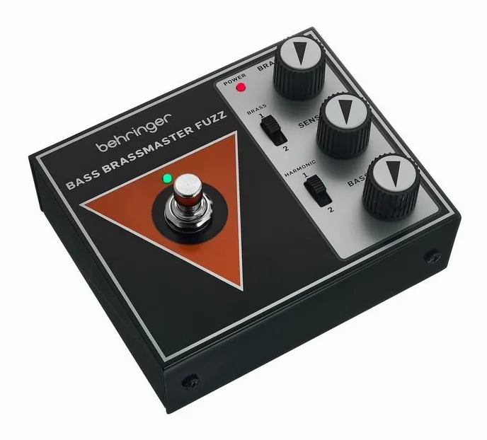 Behringer Bass Brassmaster Fuzz, manopole viste dall'alto
