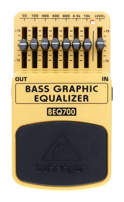 Behringer BEQ700 Bass Graphic Equalizer, manopole viste dall'alto