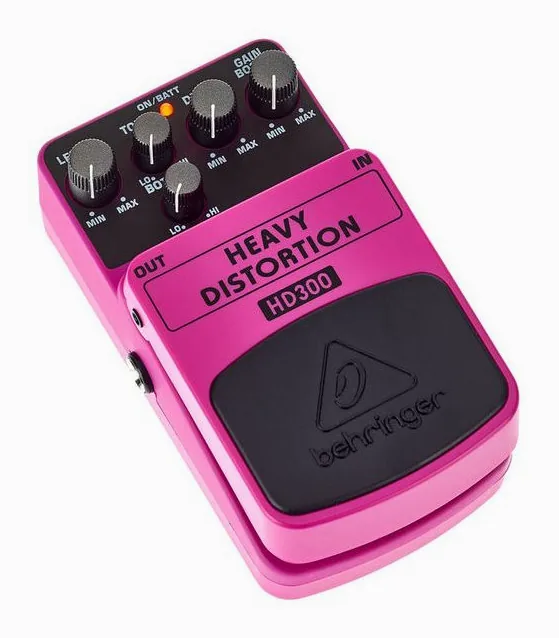 Behringer HD300 Heavy Distortion, manopole viste dall'alto
