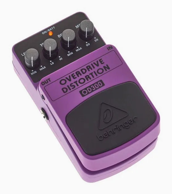 Behringer OD300 Overdrive Distortion, connettori sul retro dell'unita