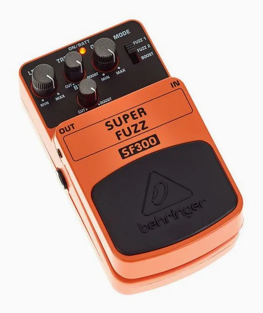 Behringer SF300 Super Fuzz, led e interruttore a pedale