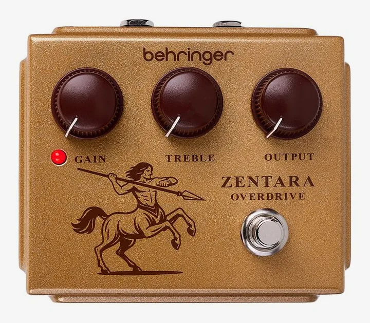 Behringer Zentara Overdrive, grafica del pannello superiore
