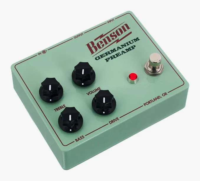 Benson Germanium Preamp, connettori sul retro dell'unita