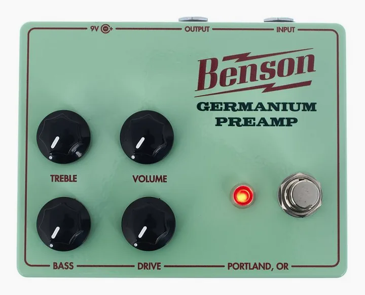 Benson Germanium Preamp, manopole viste dall'alto