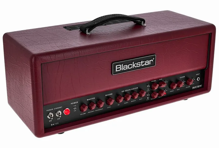Blackstar DA100 Ruby D.Aldrich Signature, retro con le prese di collegamento