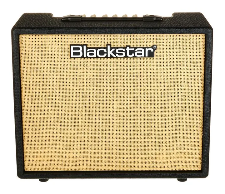 Blackstar Debut 50R Black, logo e finiture del pannello frontale