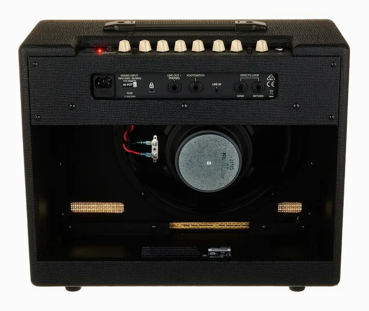 Blackstar Debut 50R Black, retro con le prese di collegamento