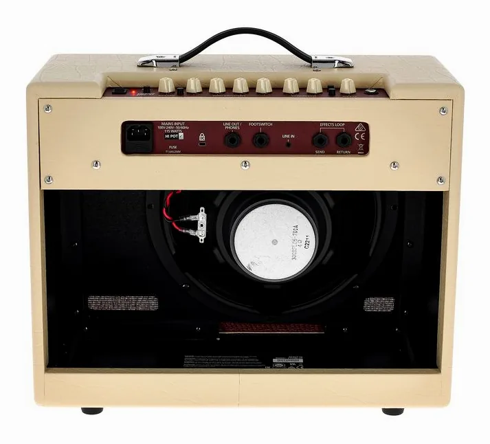 Blackstar Debut 50R Cream Oxblood, vista laterale del cabinet