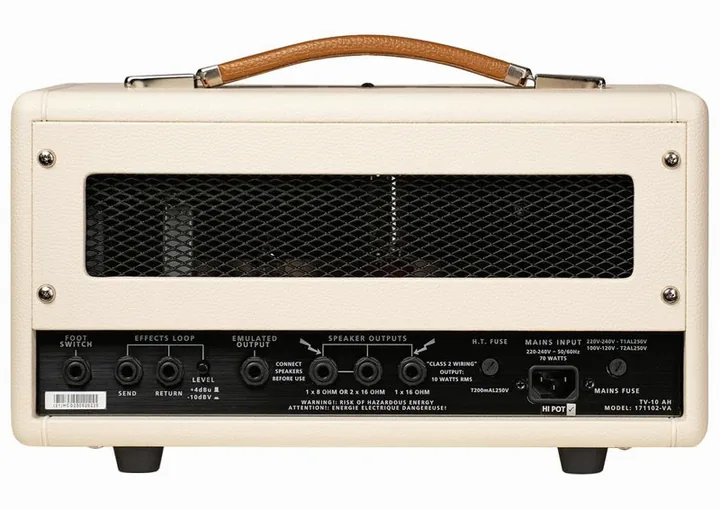 Blackstar TV-10 A 6L6, logo e finiture del pannello frontale