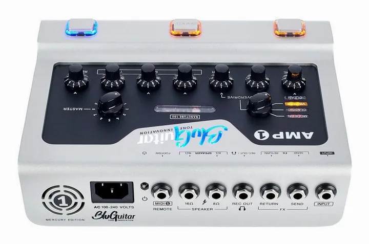 BluGuitar Amp1 Mercury Edition, vista dall'alto della testata