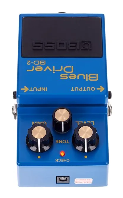 Boss BD-2 Overdrive, grafica del pannello superiore