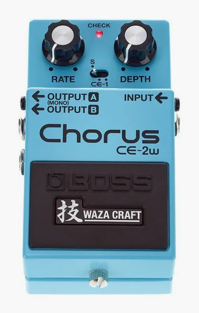 Boss CE-2w, ingressi e uscite laterali
