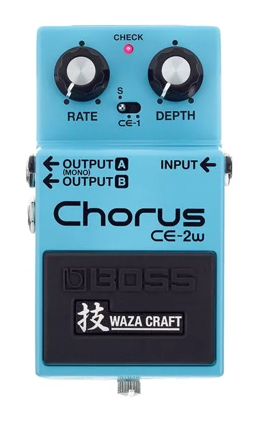 Boss CE-2w, manopole viste dall'alto