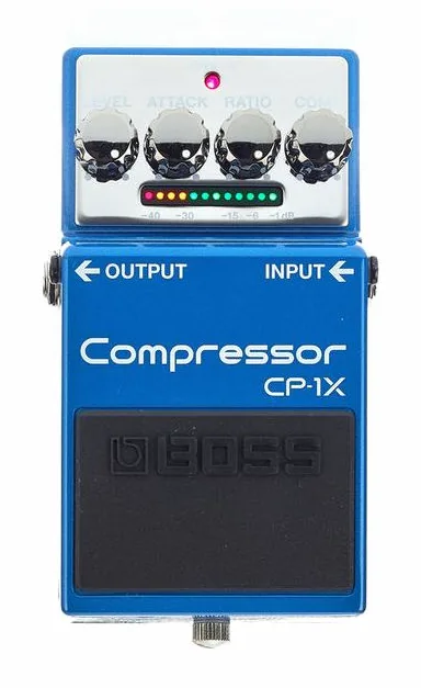 Boss CP-1X Compressor, manopole viste dall'alto