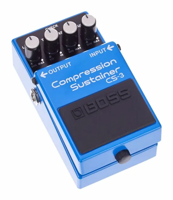Boss CS-3 Compression Sustainer, ingressi e uscite laterali