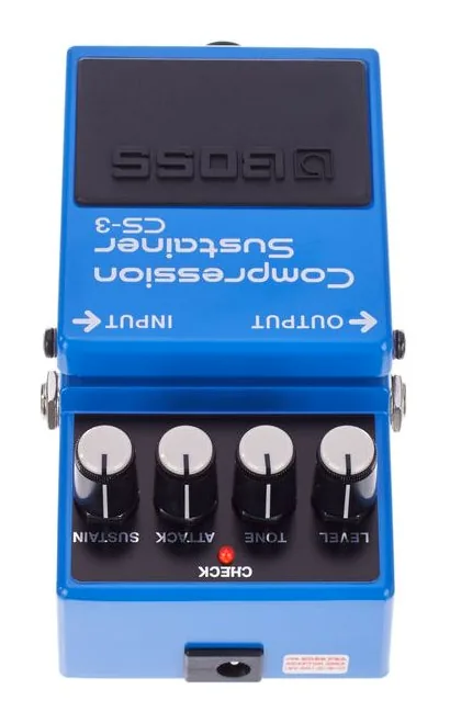 Boss CS-3 Compression Sustainer, ingressi e uscite laterali