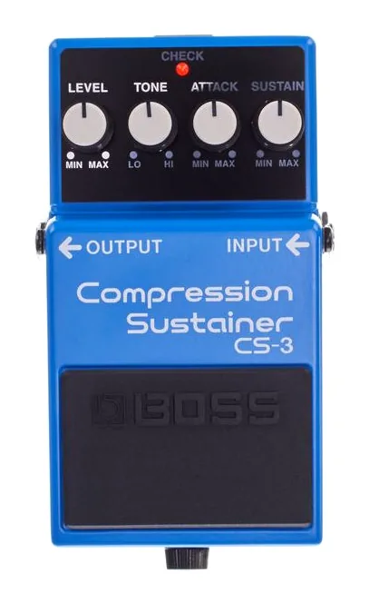 Boss CS-3 Compression Sustainer, manopole viste dall'alto
