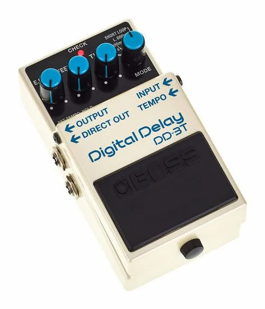 Boss DD-3T Digital Delay, ingressi e uscite laterali