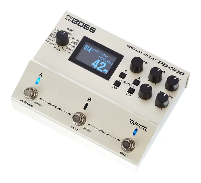 Boss DD-500 Digital Delay in primo piano frontale