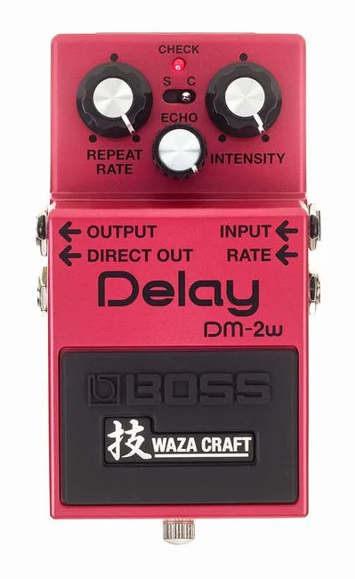 Boss DM-2W Delay, led e interruttore a pedale