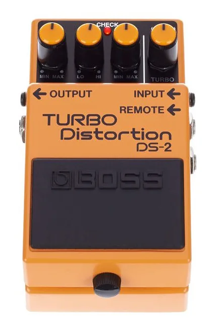 Boss DS-2 Distortion, ingressi e uscite laterali