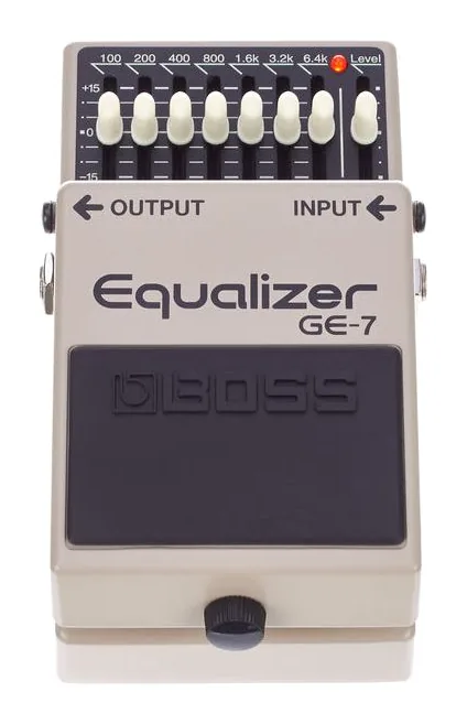 Boss GE-7 Equalizer, manopole viste dall'alto