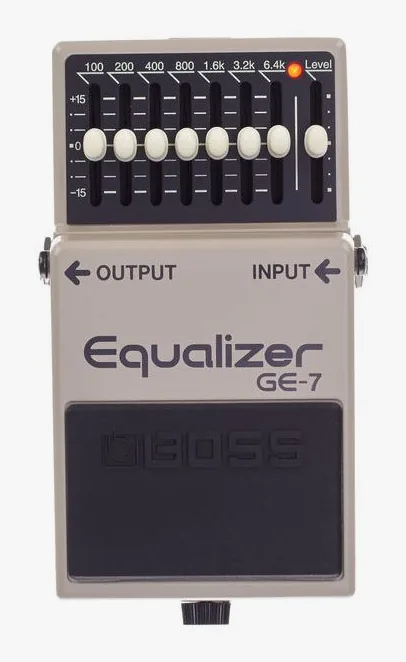 Boss GE-7 Equalizer, grafica del pannello superiore