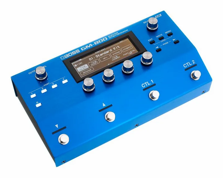 Boss GM-800 Guitar Synthesizer, led e interruttore a pedale