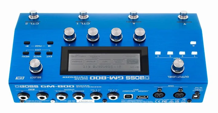 Boss GM-800 Guitar Synthesizer, grafica del pannello superiore
