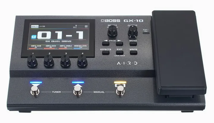 Boss GX-10, pannello dei controlli in primo piano