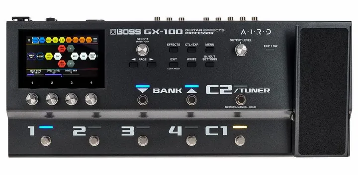 Boss GX-100, vista dall'alto della testata