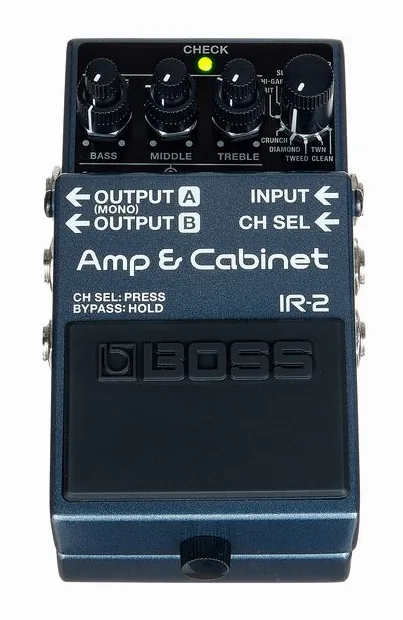 Boss IR-2 Amp & Cabinet, manopole viste dall'alto