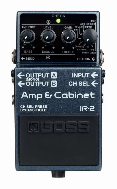 Boss IR-2 Amp & Cabinet, manopole viste dall'alto