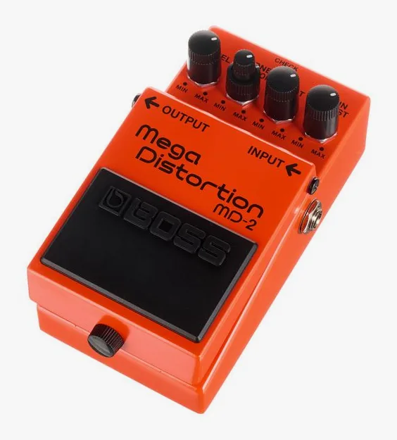 Boss MD-2 Mega Distortion, connettori sul retro dell'unita