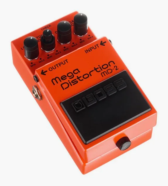 Boss MD-2 Mega Distortion, connettori sul retro dell'unita
