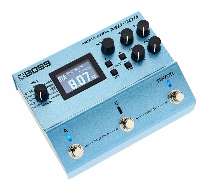 Boss MD-500 Modulation, grafica del pannello superiore
