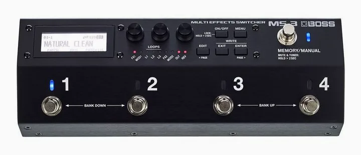 Boss MS-3 Multi Effects Switcher, ingressi e uscite laterali